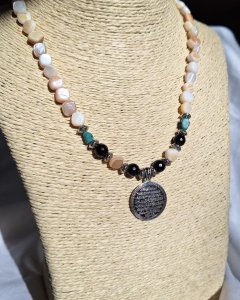 Precious stones necklace - Handmade