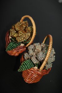 2 pieces - Mini Basket of roses