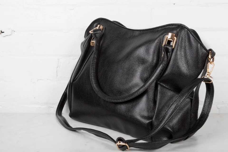 Black bag over the shoulder